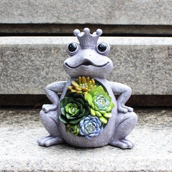 Solar-Powered  Frog Garden Statue - Perfect For Patio, Yard & Outdoor Decor