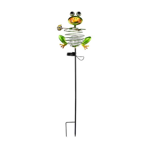 Solar Powered Frog Pathway Light, Waterproof Iron Art, 1 Pack Outdoor Stake Light, for Garden Patio Villa Yard Park Landscape Decoration