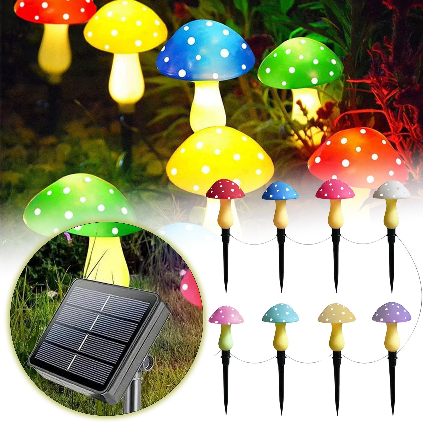 Solar Powered Garden Lights Outdoor LED Decoration for Yard Patio ...