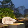 thumbnail image 1 of Solar Powered Garden Statue of Sleeping Dogs Outdoor Yard Art Lawn Decoration with Angel Wings Pet Memorial Sculpture, 1 of 6