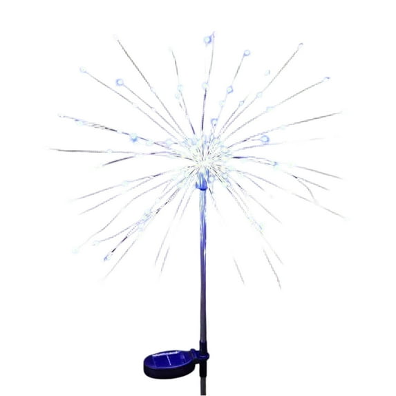 Solar-Powered Ground Plug Firework & Dandelion Decoration Light, 60/90/120/150/200 Led Lights For Outdoor Garden, Courtyard, Small Yard, And Outdoor Event Decoration