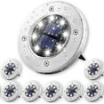 thumbnail image 1 of Solar Powered Ground lights 8Pack,Waterproof LED Solar Lights Outdoor Solar Disk Lights Decorative,Solar Garden Lights, 1 of 7