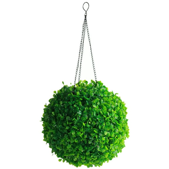 SKISUNO Solar Lighted Topiary Ball Plastic 1Pcs 7.9X7.9In