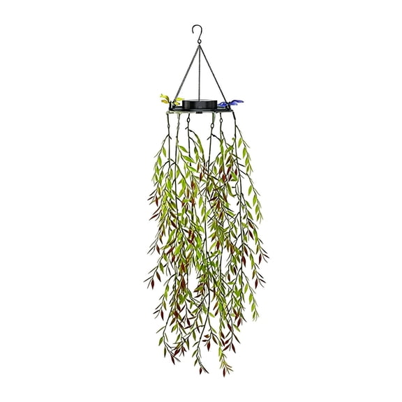 Solar Powered Hanging Willow String Light, Waterproof Outdoor Decorative Light For Garden Patio Yard, 1 Pack