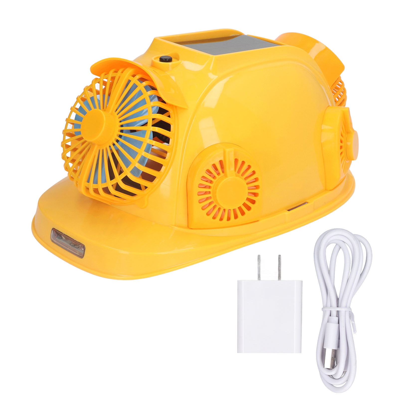 SolarPowered Hard Hat with Integrated Light and Ventilation System