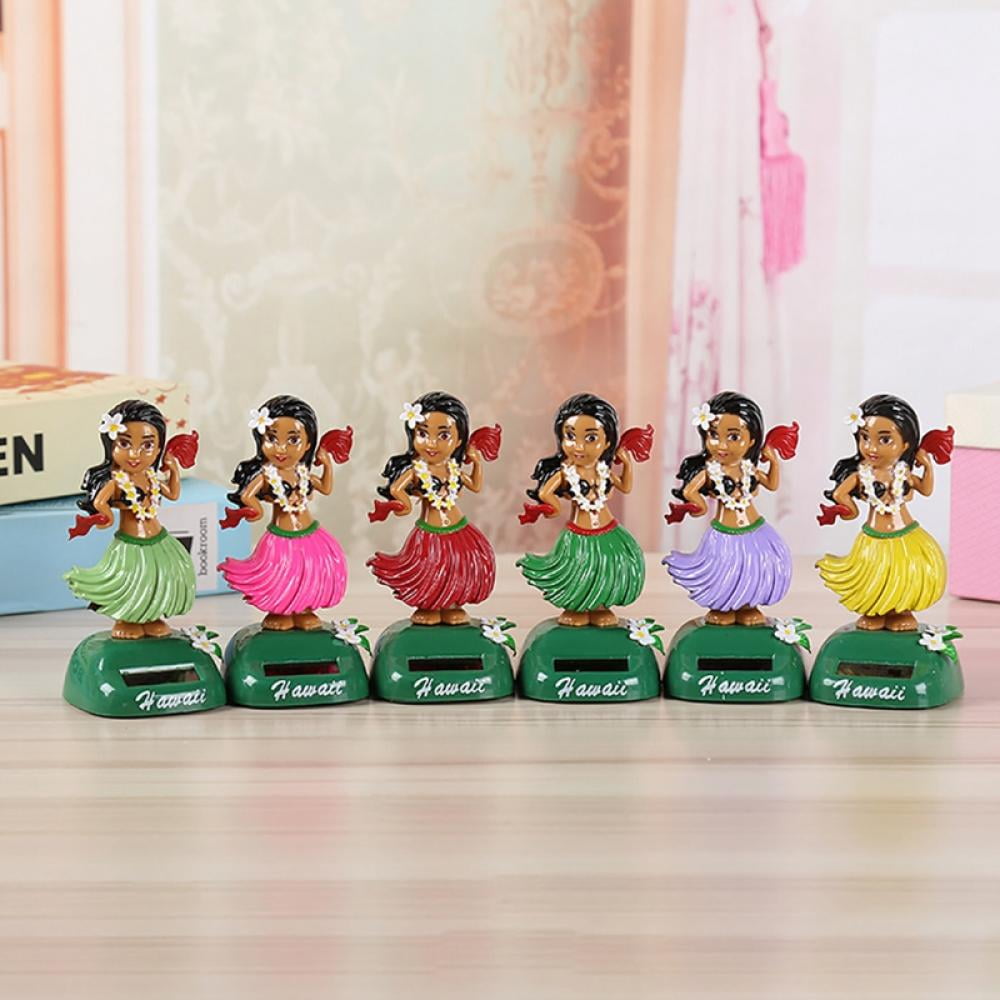Solar Powered Hawaiian Hula Girl Car Dashboard Hula Dancer Figurine