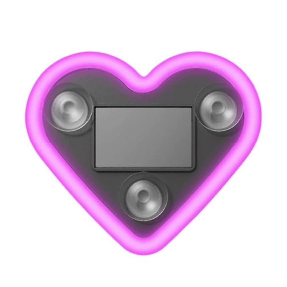 Solar Powered Heart for Car, Car LED Ambient Light - Solar-Powered Heart-Shaped LED Neon Light, IP65 Waterproof, Switchable Modes, Romantic Car, Outdoor Decor