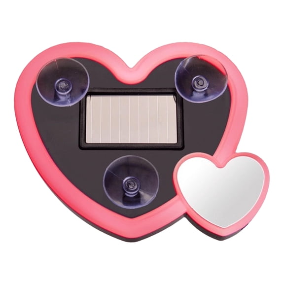 Solar Powered Heart Shaped LED Ambient Neon Decorative Lamp with Suction Cup for Easy Installation in Vehicle Cabin
