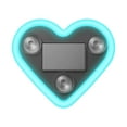 thumbnail image 1 of Solar Powered Heart Shaped LED Atmosphere Light For Vehicle Auto On Off Ambient Glow Car Interior Accessory Universal Installation Energy Efficient Design, 1 of 3