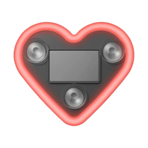 Solar Powered Heart Shaped Window LED Atmosphere Light Auto On Off Ambient Glow For Vehicle 1pc