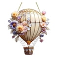 thumbnail image 1 of Solar Powered Hot Air Balloon Hanging Ornament with Realistic Flickering Flame Effect for Outdoor Garden Patio and Yard Decoration, 1 of 4