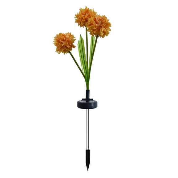 Solar Powered Hydrangea Flower Stake Lights, Waterproof All Weather Durable LED Outdoor Garden Decor Easy Install Eco Friendly Lighting for Patio Yard Walkway Space,Orange