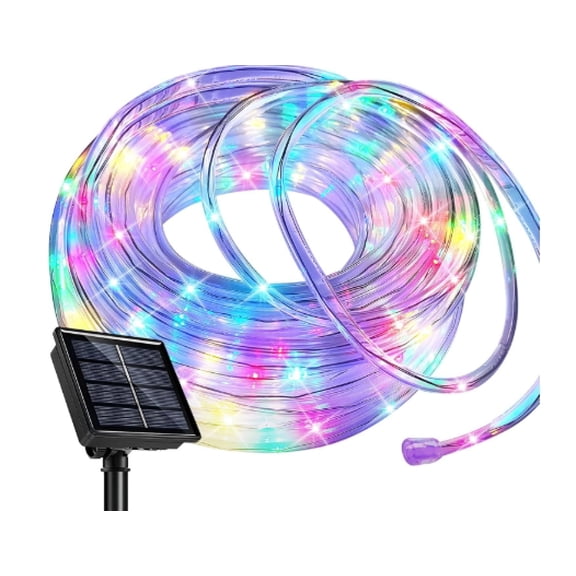 Solar-Powered IP65 Waterproof String Lights - 8 Modes LED Fairy Lights with Multiple Color Options for Outdoor/Indoor Decoration