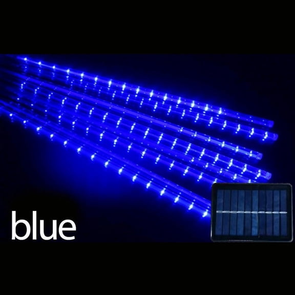 Solar Powered Ice Decorative Light String,LED Rain Light,8 Tube 30CM Outdoor Waterproof LED Fairy Lights for Garden, Party, Wedding & Holiday Decoration