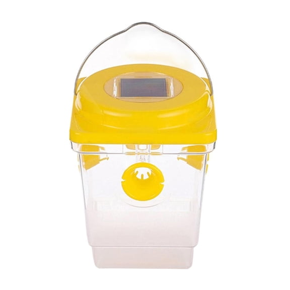 Solar-Powered Insect Trap with Dual Entry Channels for Outdoor Patio and Garden Pest Control, Orange Green and Yellow