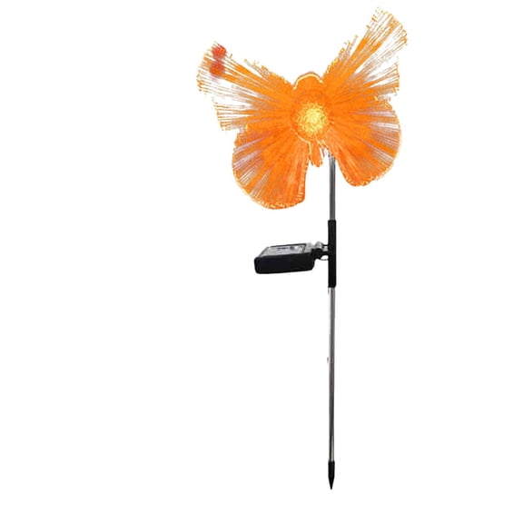 Solar Powered Jellyfish LED String Lights with Butterfly and Heart Designs, Outdoor Garden Decorative Lighting for Lawn Patio Balcony Ambiance, Fiber Optic Mood Lights for Evening Gatherings