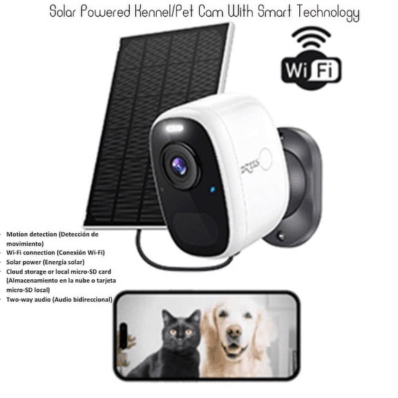 Solar Powered Kennel/Pet Cam With Smart Technology