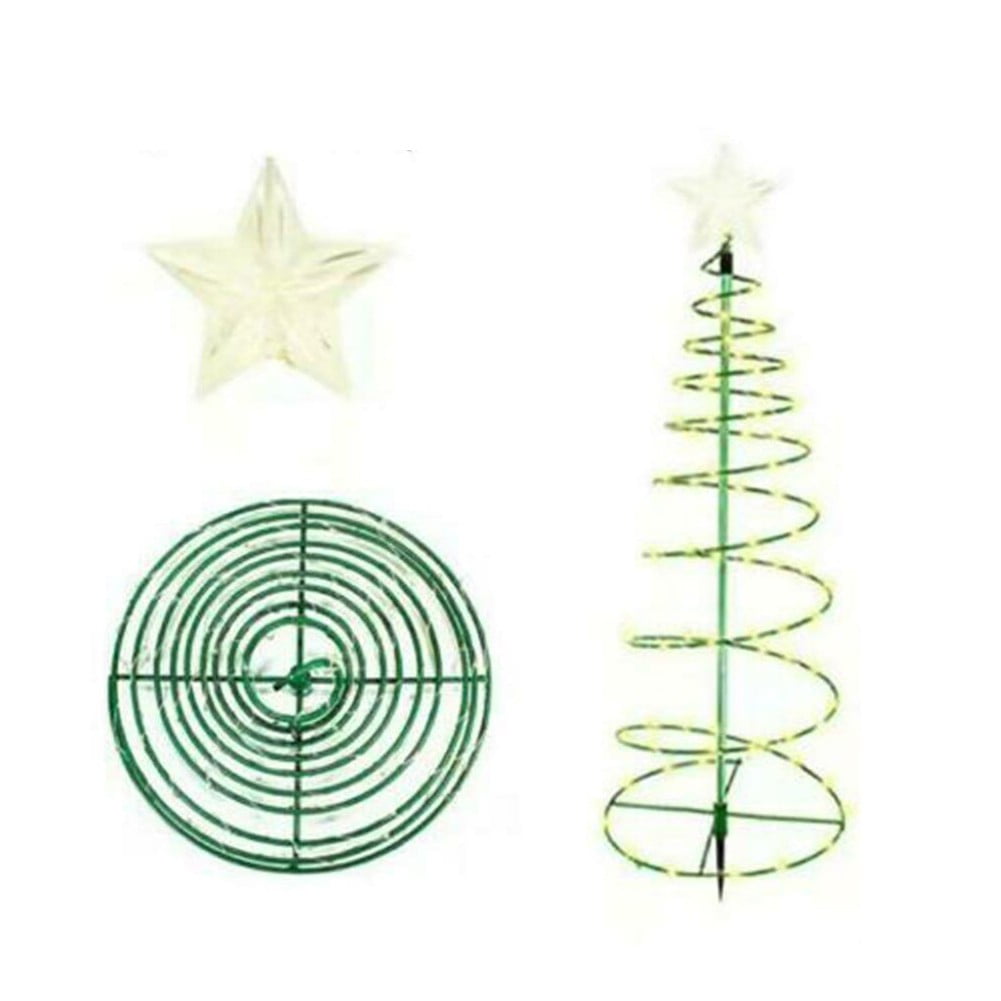 Solar Powered LED Christmas Tree Stake Light Yard Garden Pathway Lights