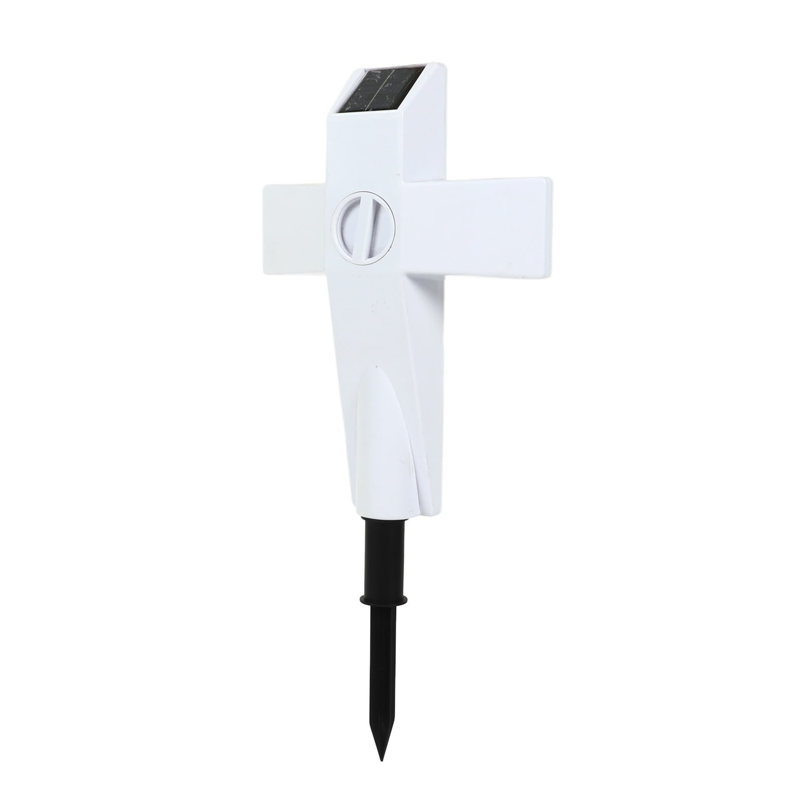 Solar Powered LED Cross Lights Graveside Memorial Headstone Stake