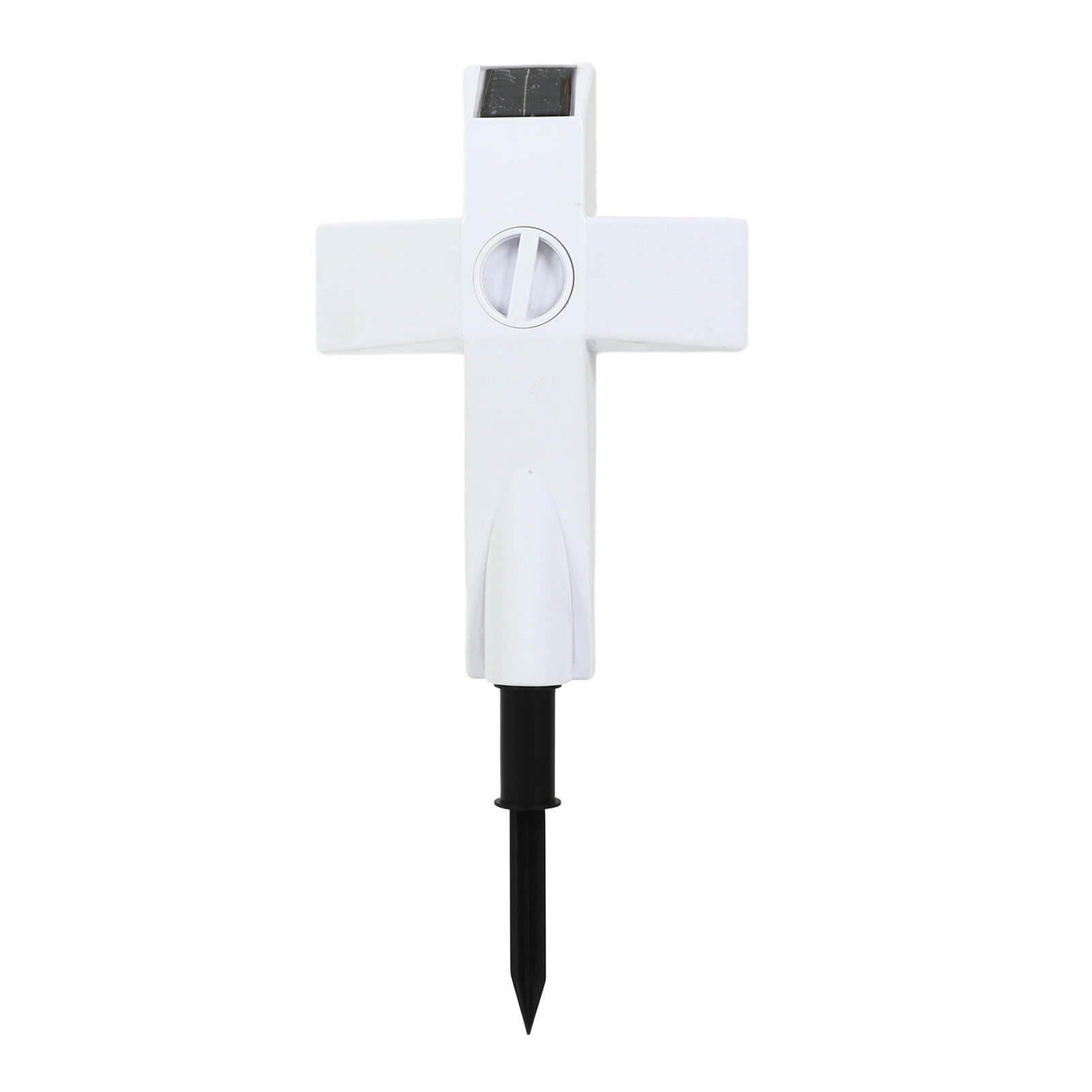 Solar Powered LED Cross Lights Graveside Memorial Headstone Stake