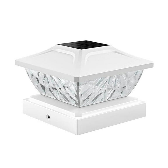 Solar Powered LED Deck Post Light Garden * Square Fence Lamp Landscape