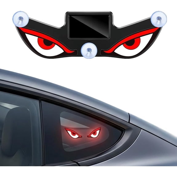 Solar Powered LED Eyes Window Light, Suction Cup, 5 Modes, for Car Windshield and Rear Window