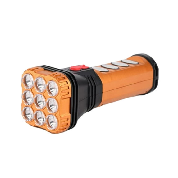 Solar Powered LED Flashlight with 5 Modes, 2400mAh Emergency Camping Lantern with Display, IP65 Waterproof Outdoor Torch for Hiking, USB Rechargeable Work Light