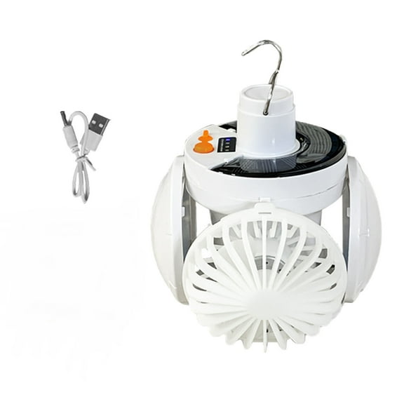 Solar Powered LED Football Light Outdoor Camping Emergency Portable Charging Lamp For Garden Patio Bright