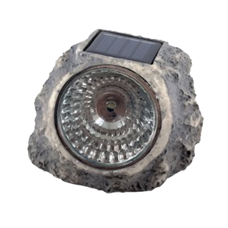 Solar Powered LED Garden Rock Light