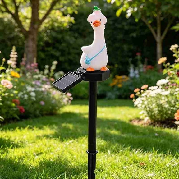 Solar Powered LED Goose Ground Insertion Garden Light Outdoor Decorative Light for Lawn Patio 1 Pack