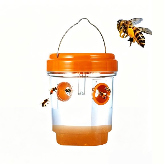 Solar Powered LED Insect Trap Reusable Hanging Fruit Fly Wasp Catcher Outdoor Garden Pest Control Device for Home Patio Farms