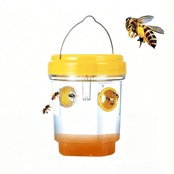 Solar Powered LED Insect Trap Reusable Hanging Fruit Fly Wasp Catcher Outdoor Garden Pest Control Device for Home Patio Farms
