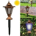 Solar Powered LED Light Mosquito Pest Bug Zapper Insect Lamp Garden