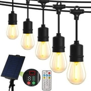 Solar Powered LED Ourdoor String Lights Warm White 72FT Waterproof for Garden Patio Backyard Bistro Patry(20+2 LED Bulbs)