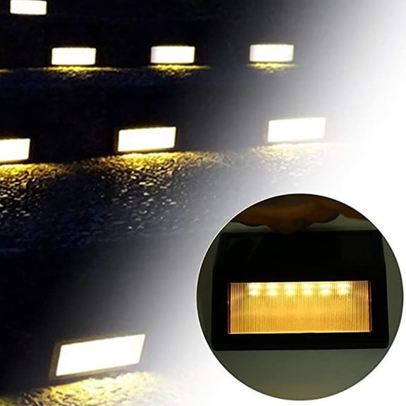 Solar Powered LED Step Light Outdoor Wall Mount Fixture for Deck Fence Staircase and Garden Pathway Automatic Dusk to Dawn Operation Sleek Oval Design for Exterior Home Improvement