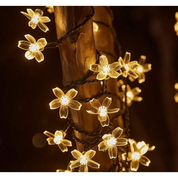 Solar Powered LED String Lights 8 Modes Color Changing Outdoor Garden & Patio Lights Waterproof Lights for Yard Camping & Courtyard Decoration