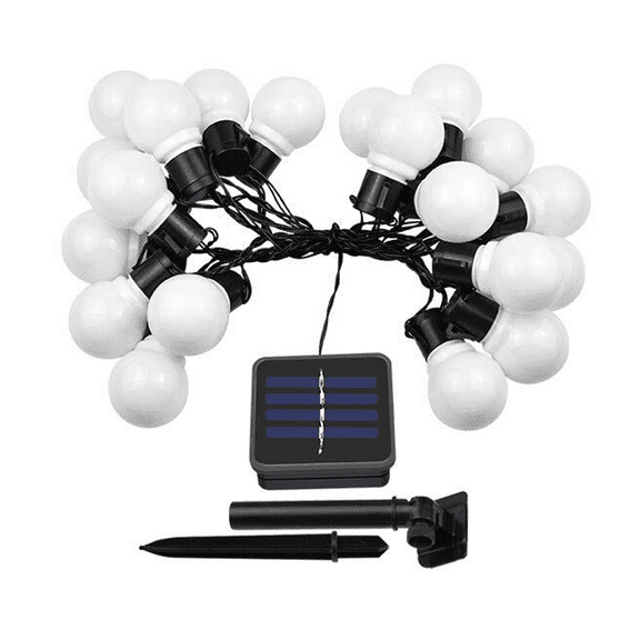 Solar Powered LED String Lights- Waterproof Patio Lights - Durable String Lights for Outside, Porch