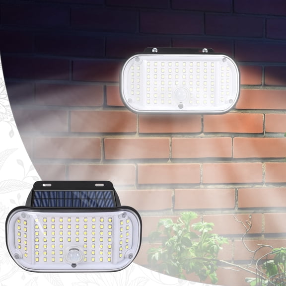 Solar-Powered LED Wall Light with Motion Sensor - 4 Modes All-Weather Outdoor Lamp for Garden, Entryway & Security