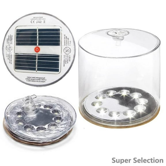 Solar Powered Lantern, IP67 Waterproof Solar Camping Light With 1000mAh Battery, 65 Lumens, 4 Modes, Portable Foldable Emergency Light For Hiking, Backpacking, Outdoor, Power Outage,White