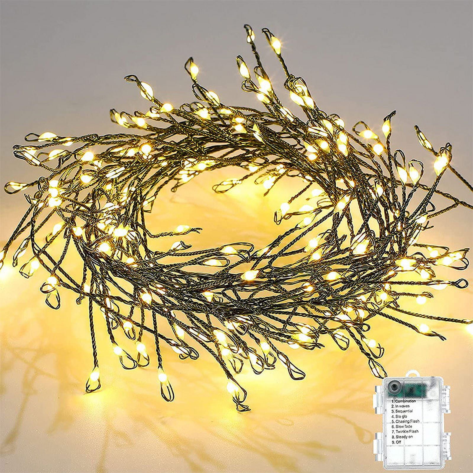 SolarPowered Led Firecracker Christmas Light String Festive Copper