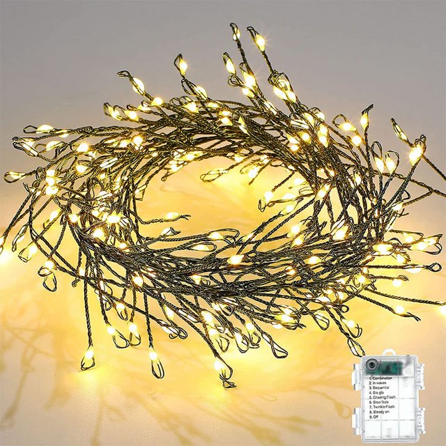SolarPowered Led Firecracker Christmas Light String Festive Copper