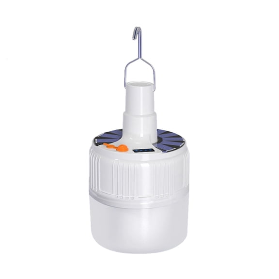 Solar Powered Led Light Bulb Rechargeable Camping Lantern Outdoor Portable Lamp With Remote Control Usb Charging For Emergency Home Night Market Stall Tent Lighting Ip65 Waterproof Dimmabl