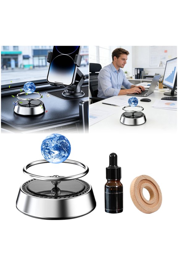 Solar Powered Levitating Orb With Dynamic Light Show And Auto Rotation For