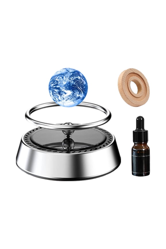 Solar Powered Levitating Orb with Dynamic Light Show and Auto Rotation for Car Interior Accessories Floating Decorative Ornament for Ambience