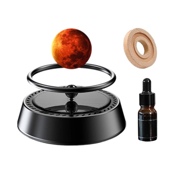 Solar Powered Levitating Orb with Dynamic Light Show and Auto Rotation for Vehicle Interior and Aromatherapy Enhancement