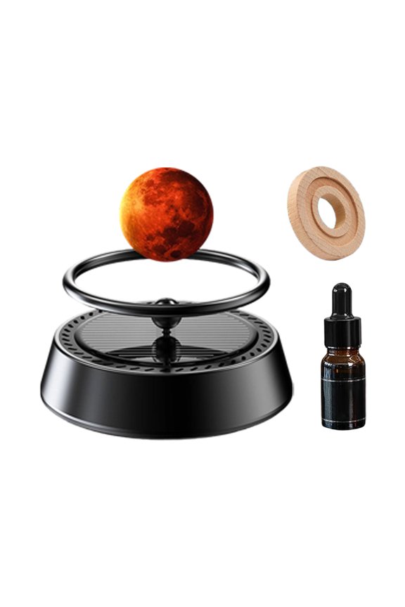 Solar Powered Levitating Orb with Dynamic Light Show and Auto Rotation for Vehicle Interior and Aromatherapy Enhancement