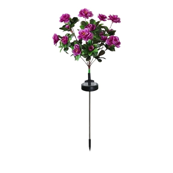 Solar Powered Memorial Garden Lights LED Floral Stake Lights IP65 Waterproof Auto on off for Cemetery Patio Path