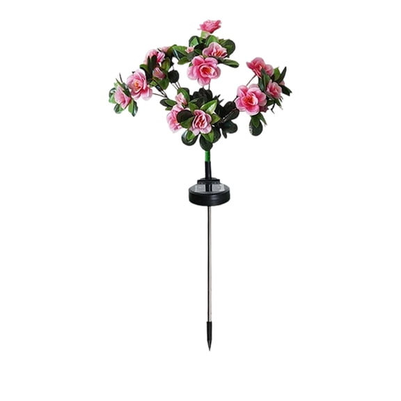 Solar Powered Memorial Garden Lights LED Floral Stake Lights IP65 Waterproof Auto on off for Cemetery Patio Path