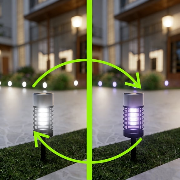 Solar Powered Mosquito Killer Lamp Outdoor Deterrent and Yard Light All Weather Garden Walkway Decor Control for Patios and Lawns