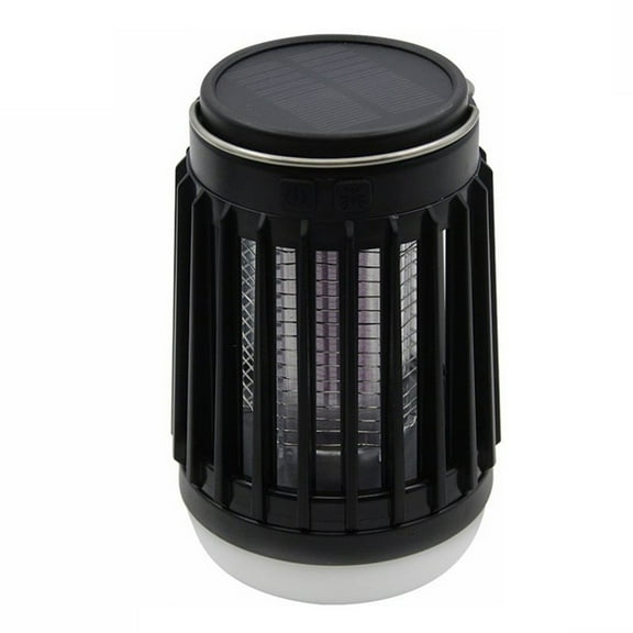 Solar Powered Mosquito Killer Lamp – Waterproof Outdoor Bug Zapper with LED Light, Portable Camping Lantern for Insect Control